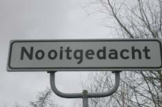 Het gehuchtje Nooitgedacht in de provincie Groningen Nooitgedacht