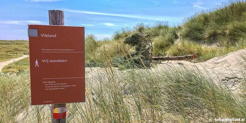 Behalve het strand kun je ook heerlijk wandelen en fietsen door de duinen en langs de Waddenzeekant van het eiland Behalve het strand kun je ook heerlijk wandelen en fietsen door de duinen en langs de Waddenzeekant van het eiland