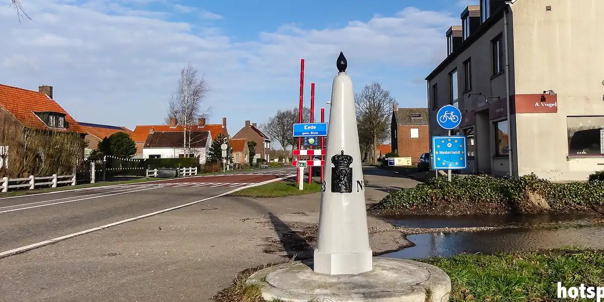 Eede. Op de grens met België