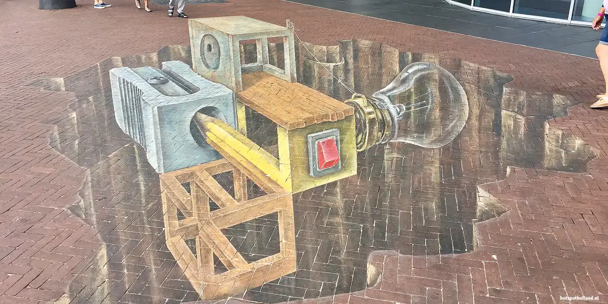 Stoepkrijtkunst in Leeuwarden