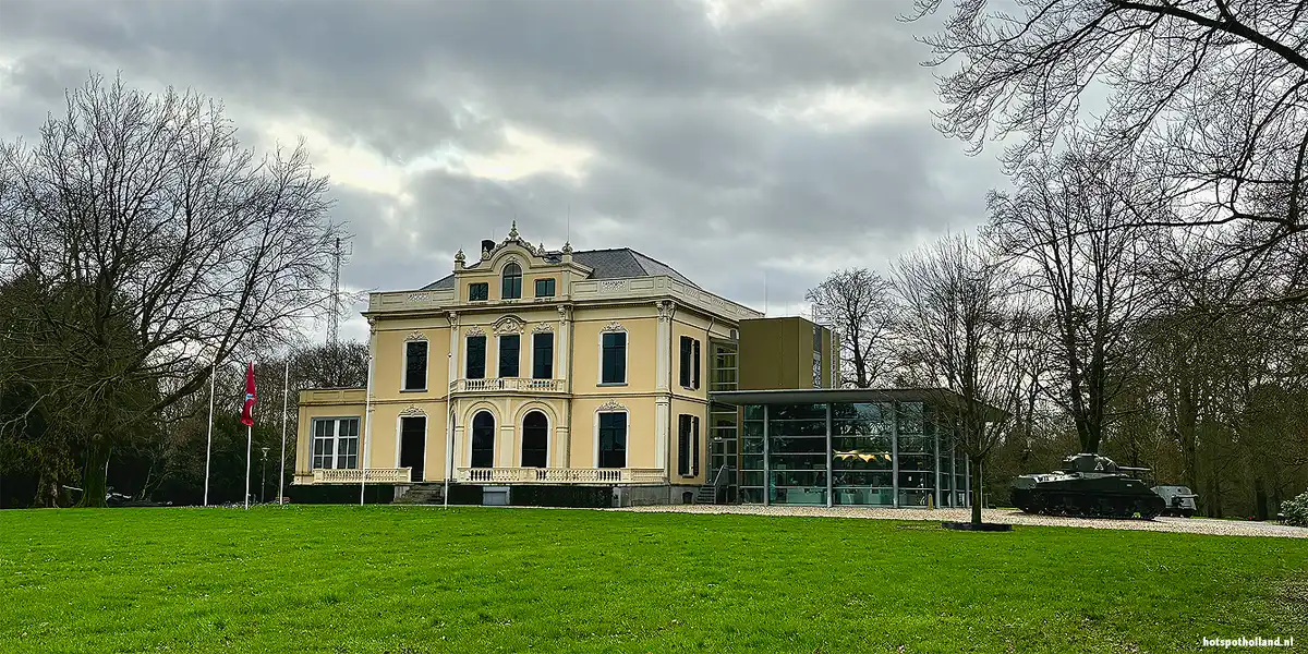 Airbornemuseum Hartenstein in Oosterbeek. Het gebouw diende als hoofdkwartier in September 1944 van de Britse 1st Airborne Division