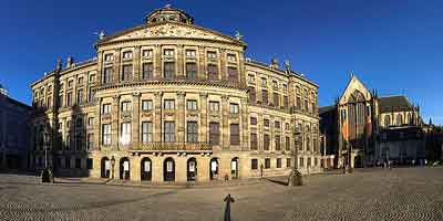 Royal Palace at Dam Square in Amsterdam