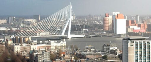 View from the top of the Euromast in Rotterdam