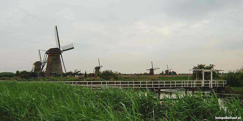 De windmolens van Kinderdijk