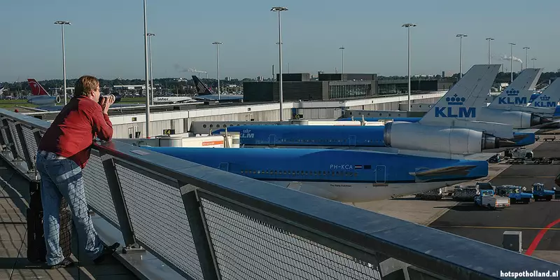 The Panorama terrace at Schiphol airport offers a magnificent view