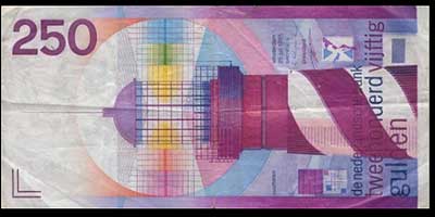 Famous lighthouse 250 guilders banknote
