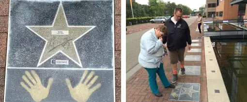 Walk of Fame op het Mediapark. De sterrentegel is van Gordon Walk of Fame op het Mediapark Hilversum